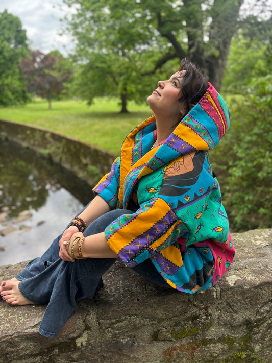 The Riverbend Snug Rug – Upcycled Oversized Sleeping Bag Shacket