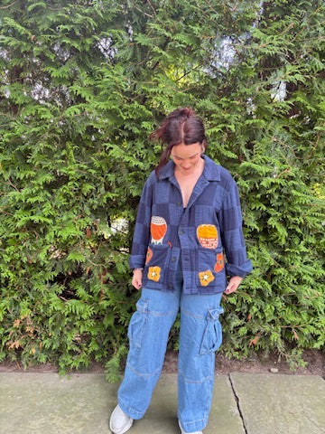 The Beaver Moon Shacket – Upcycled Blanket Jacket | Cozy Sustainable Cottagecore Outerwear