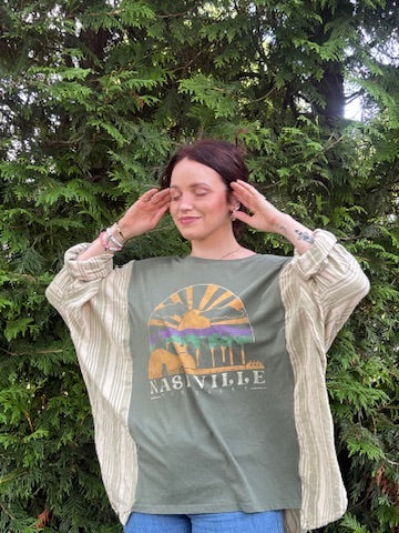 The Music City Shacket – Upcycled Oversized Nashville Jacket | Handmade Sustainable Fashion