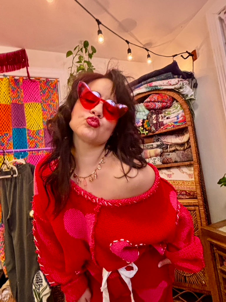 ❤️ Sweetheart Lounge Set | Upcycled Blanket Matching Cozy Set with Pockets