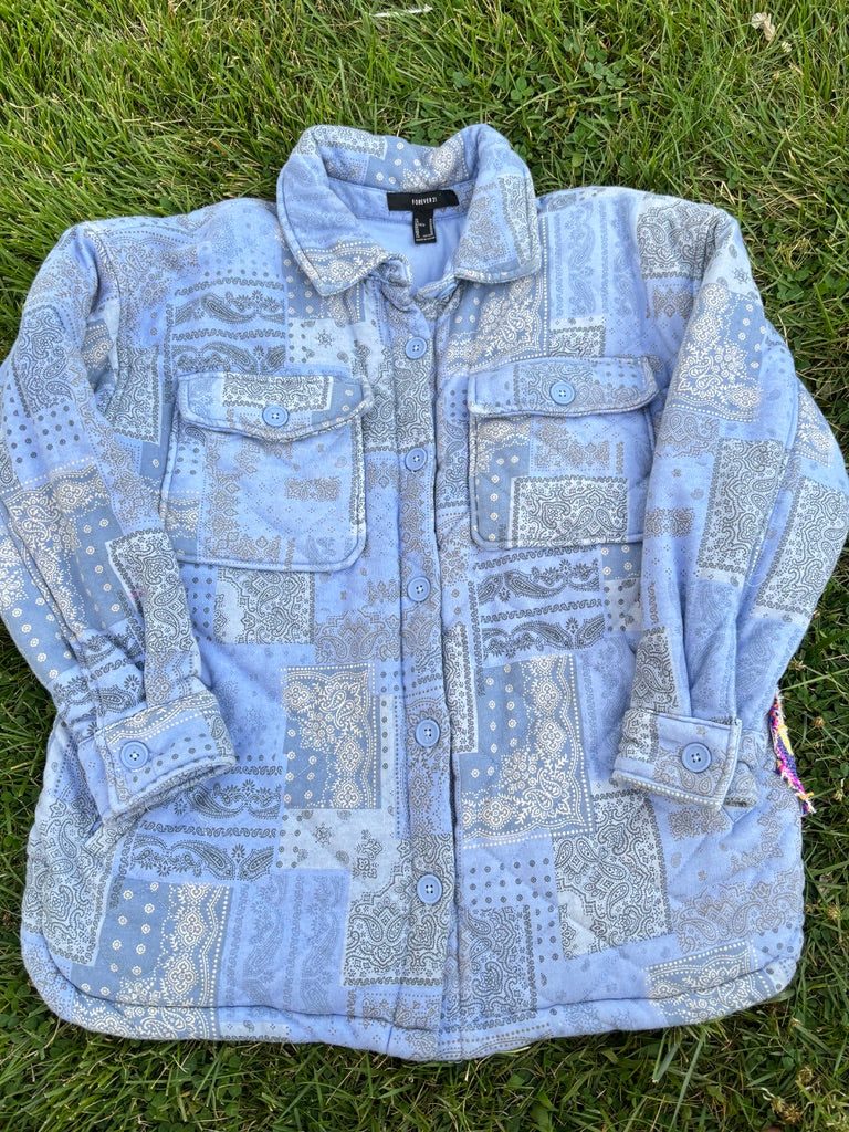 The Eager Beaver Shacket – Upcycled Paisley + 90s Floral Jacket | Handmade Sustainable Outerwear