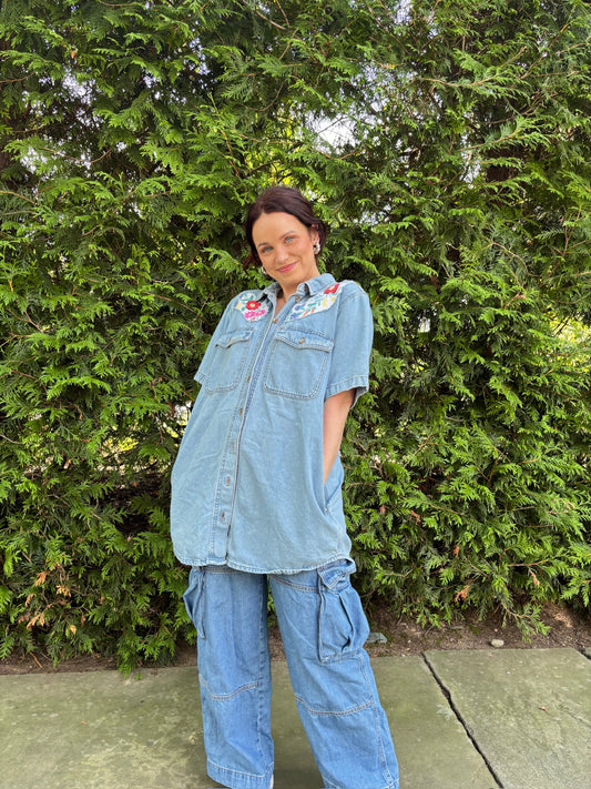 The Simple Life Shacket – Upcycled Denim Cottagecore Jacket | Handmade Sustainable Outerwear