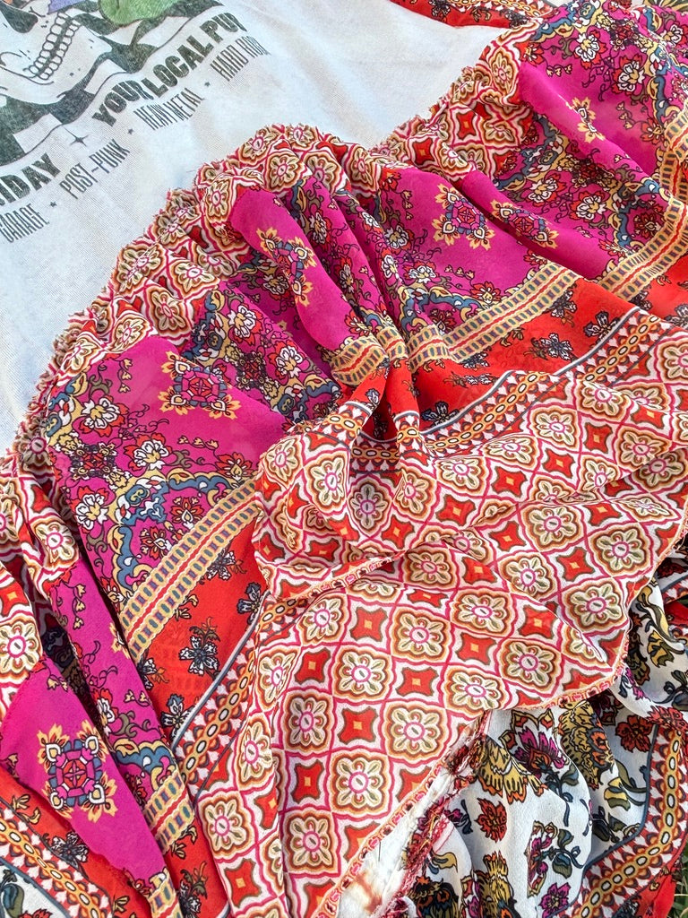 The Crystal Vision Maxi Shirt – Upcycled Patchwork Boho Top | Handmade Sustainable Fashion