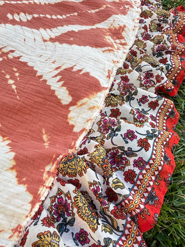 The Crystal Vision Maxi Shirt – Upcycled Patchwork Boho Top | Handmade Sustainable Fashion