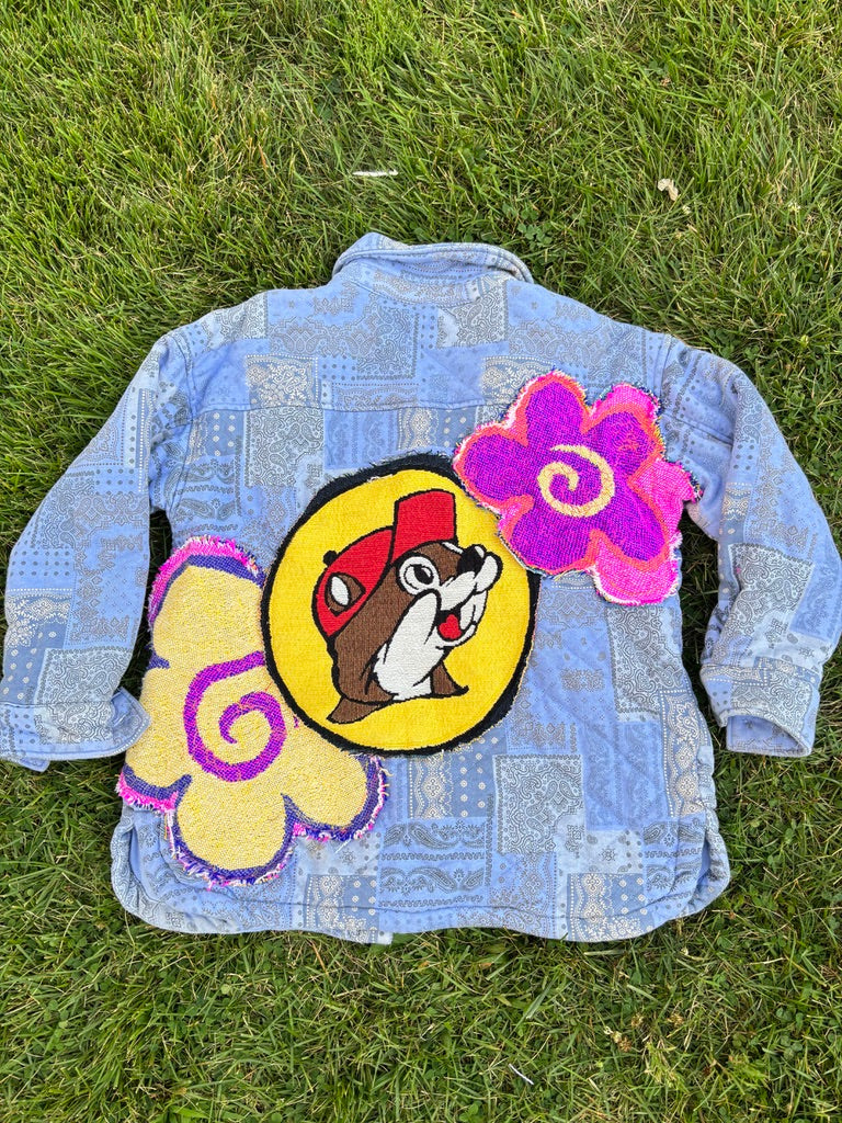 The Eager Beaver Shacket – Upcycled Paisley + 90s Floral Jacket | Handmade Sustainable Outerwear