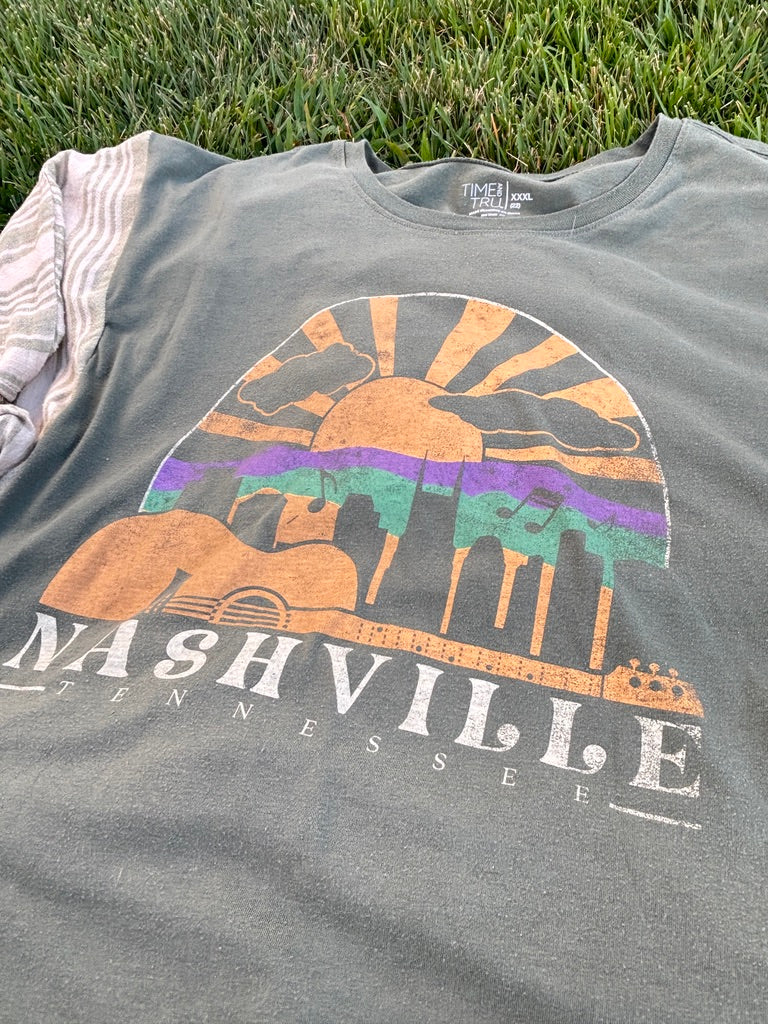 The Music City Shacket – Upcycled Oversized Nashville Jacket | Handmade Sustainable Fashion