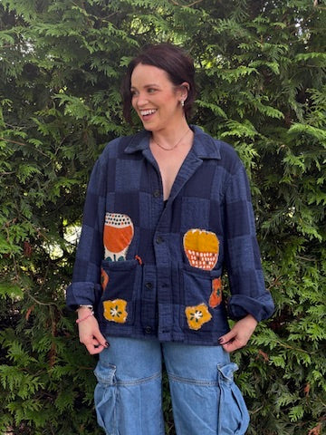 The Beaver Moon Shacket – Upcycled Blanket Jacket | Cozy Sustainable Cottagecore Outerwear